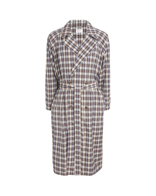 The Row Gray Delancy Silk-Cotton Coat for men