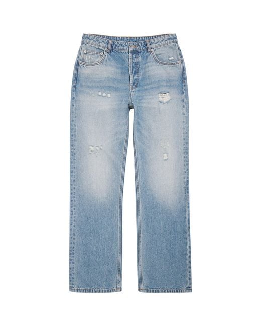 Cole Buxton Blue Straight Beverly Jeans for men