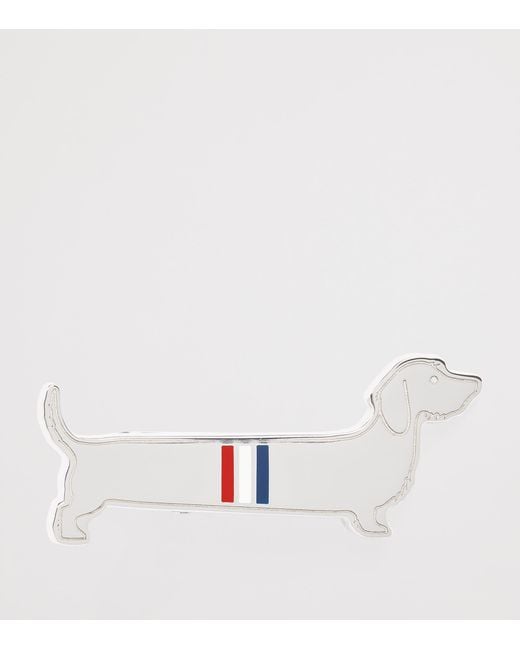 Thom Browne Black Sterling Limousine Tie Bar for men