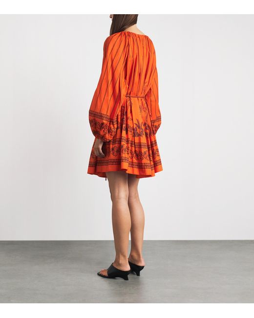 ALÉMAIS Orange Cotton Boathouse Shift Dress