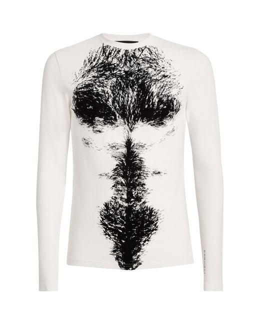 Y. Project White Hairy Chest Long-Sleeve T-Shirt for men