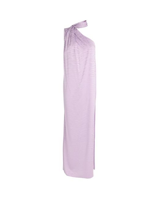 Stella McCartney Purple Stretch-silk Tiger Print Dress