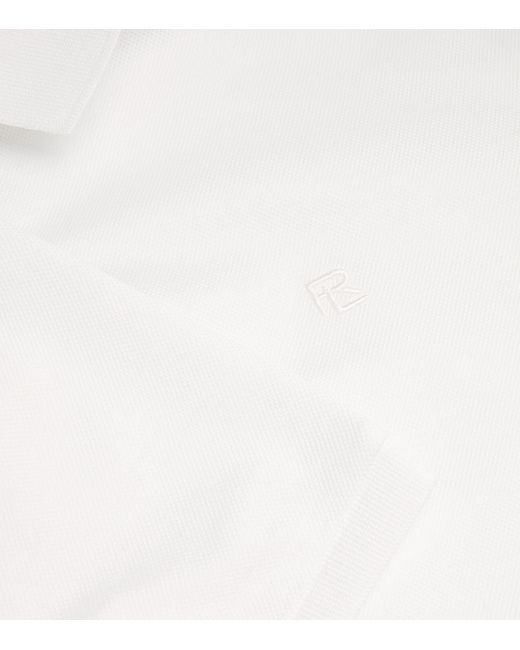 Ralph Lauren White Cotton Piqué Polo Shirt for men