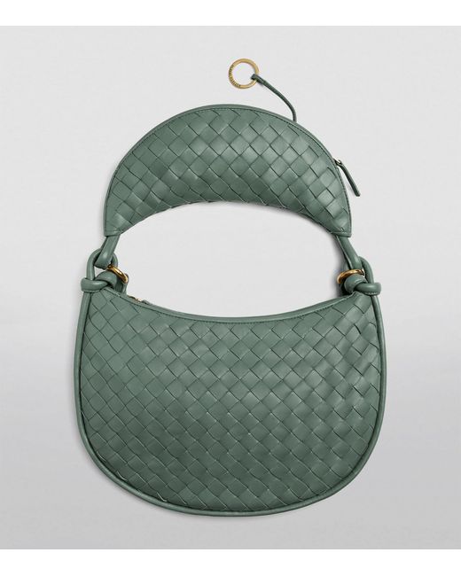 Bottega Veneta Green Medium Leather Gemelli Shoulder Bag