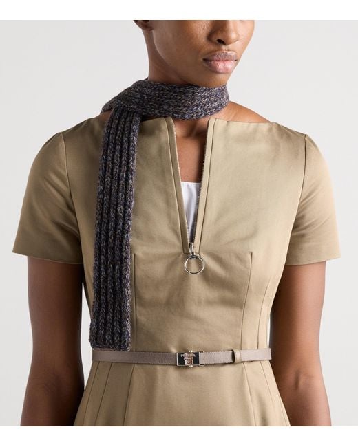 Prada Natural Cotton Belted Mini Dress