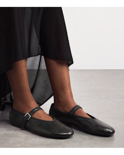 The Row Black Boheme Mary Jane Shoes