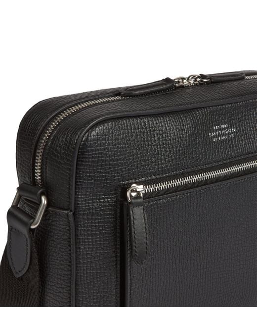 Smythson Black Ludlow Leather Cross-Body Bag for men