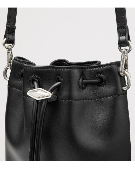 Jimmy Choo Black Mini Bon Bon Cinch Bucket Bag