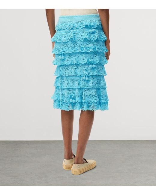 Loewe Blue X Paula's Ibiza Crochet Midi Skirt