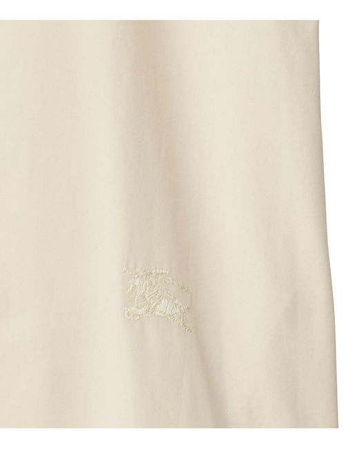 Burberry White Cotton-blend Shirt Dress