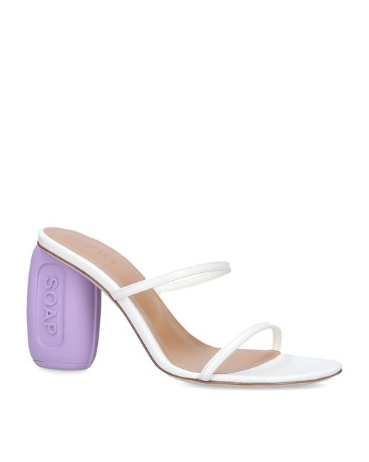 Loewe White Leather Soap Mules 100