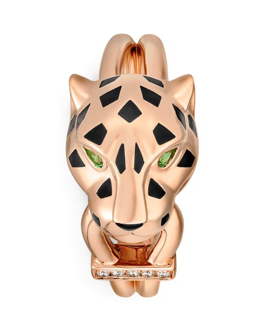 Cartier Metallic Diamond, Tsavorite And Onyx Panthère De Ring