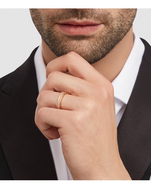 BVLGARI Pink And Diamond B.Zero1 One-Band Ring