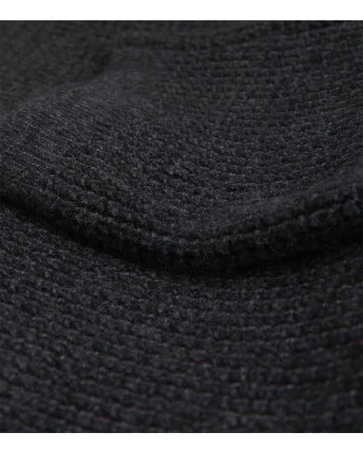 PAIGE Black Merino-Cashmere-Blend Ojai Hoodie for men