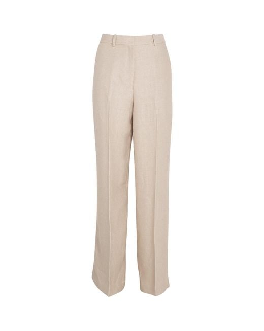 Theory Natural Linen Tailored Trousers