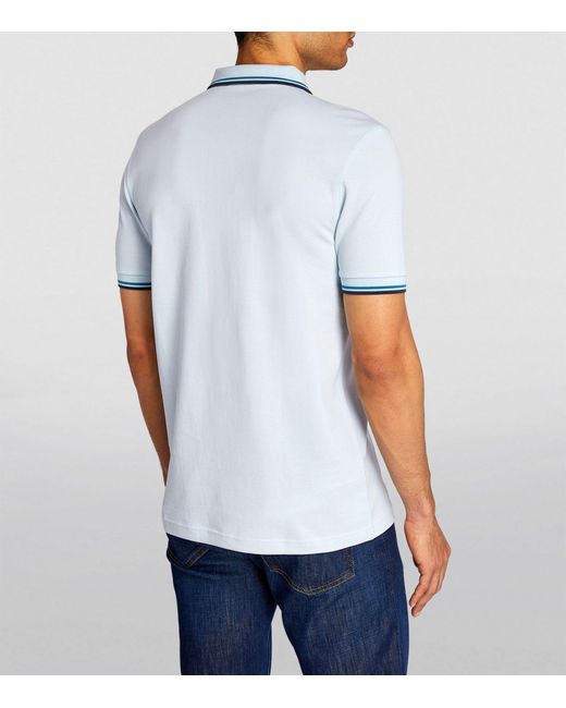Fred Perry Blue Twin-tipped M3600 Polo Shirt for men