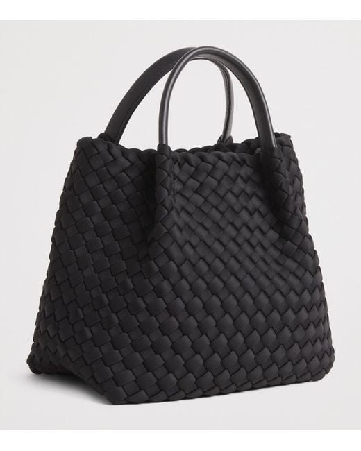 Harrods Black Mini Neoprene Woven Tote Bag