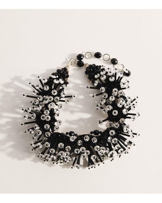 Coppola E Toppo Black Crystal Margherite Necklace