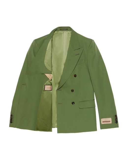 Gucci Green Double-breasted Blazer for men
