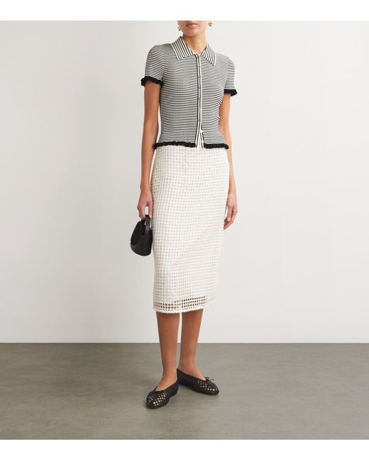 Claudie Pierlot Black Stripe Polo Shirt