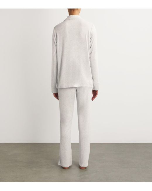 Skims White Sleep Long-Sleeve Pyjama Set