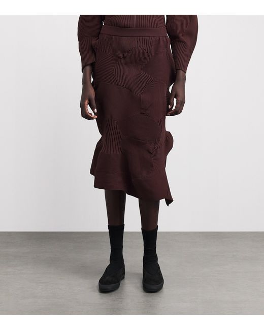 Issey Miyake Purple Kone Kone Knit Skirt