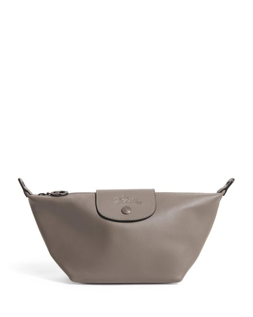 Longchamp Gray Extra-Small Leather Le Pliage Xtra Cross-Body Bag