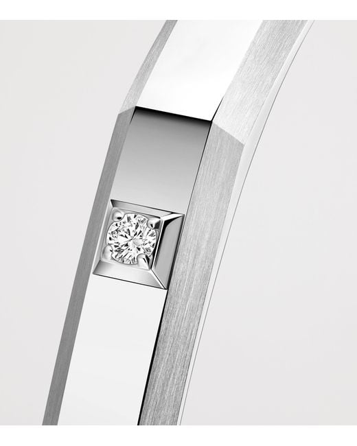 Messika White Moderniste Medium And Diamond Bangle