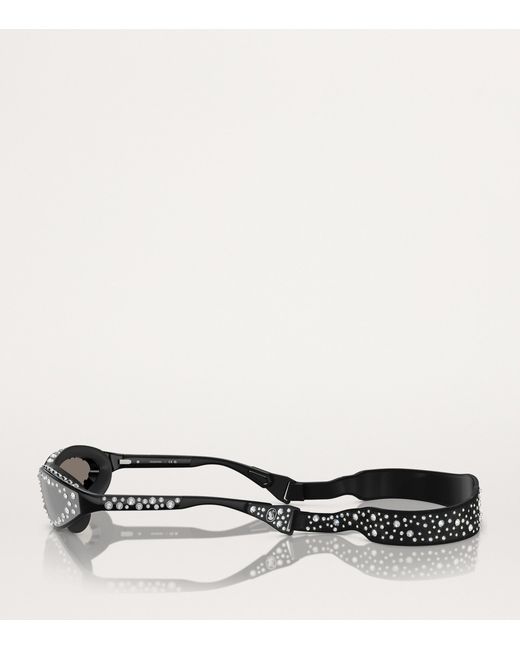 Swarovski Black Acetate Sk6024 Sunglasses
