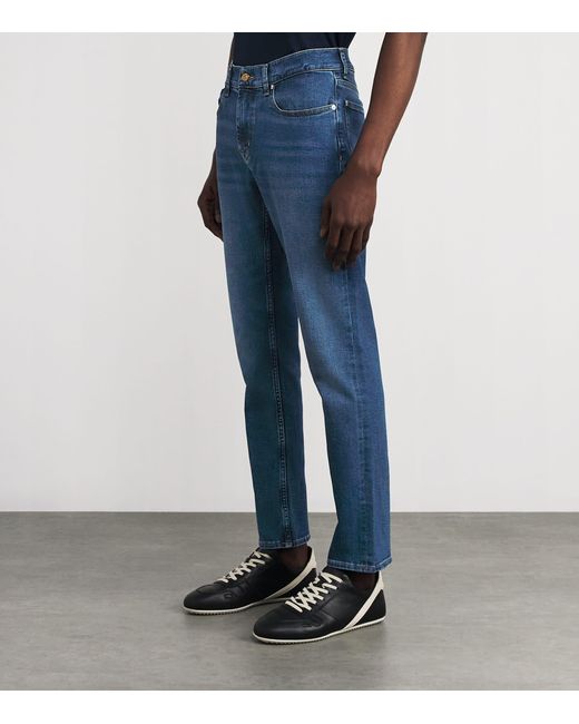 7 For All Mankind Blue Slimmy Jeans for men