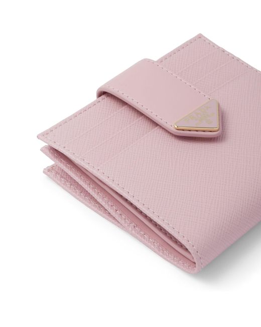 Prada Pink Saffiano Leather Bifold Wallet