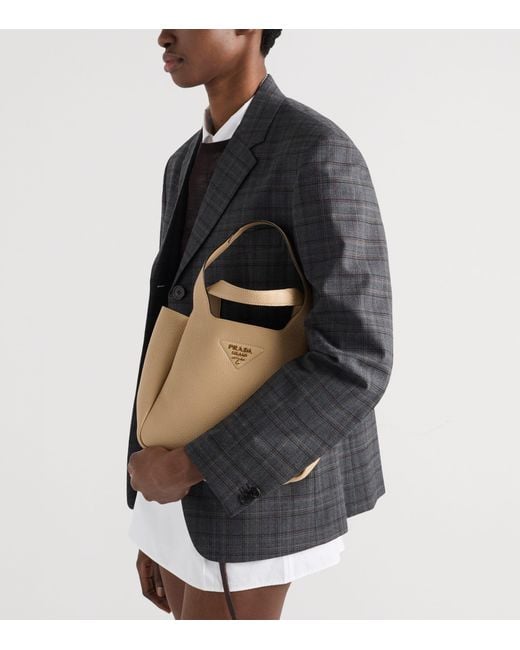 Prada Natural Small Leather Tote Bag