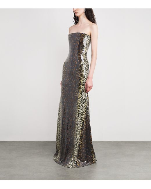slim fit dress slacks Resort 2020 Alex Perry Supermodel Long Strapelss Gold Sequin 'Howard' –  Shrimpton Couture main image 0