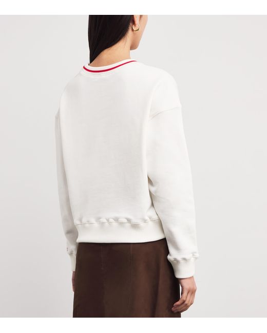 Claudie Pierlot White Cotton Cp Embroidered Sweatshirt