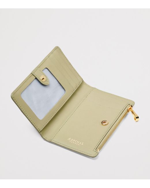 Aspinal Natural Croc-Embossed Leather Mayfair Wallet