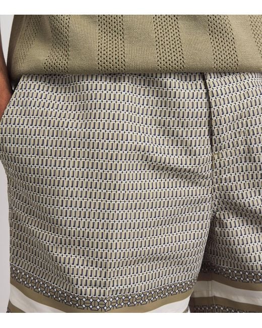 CHE Gray Printed Berkley Swim Shorts for men