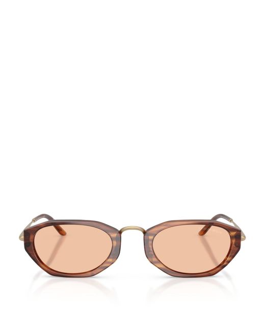 Giorgio Armani Pink Acetate Irregular Sunglasses for men