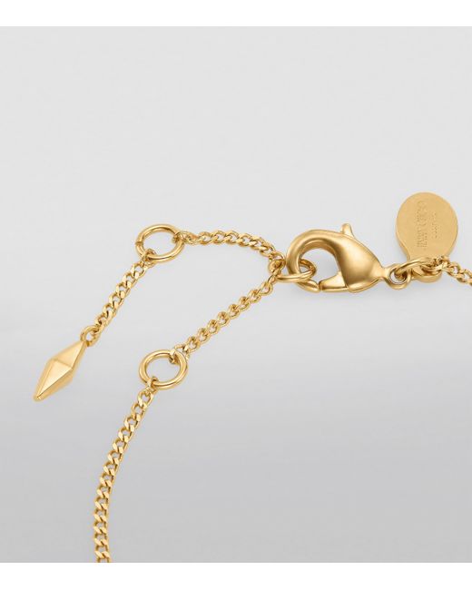 Jimmy Choo Metallic Diamond Fine Chain Bracelet