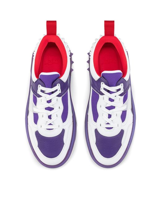Christian Louboutin Purple Astroloubi Leather Sneakers for men