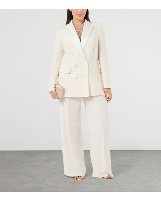 Marina Rinaldi White Double-Breasted Blazer