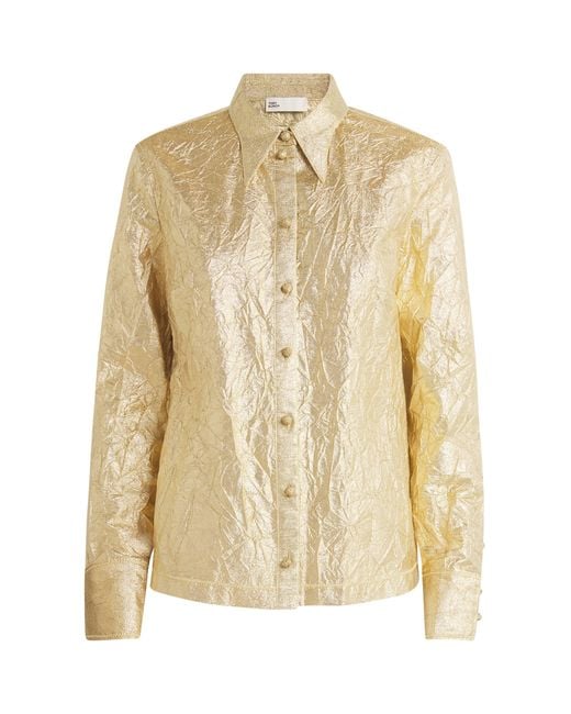 Tory Burch Natural Silk-Blend Crushed Shirt