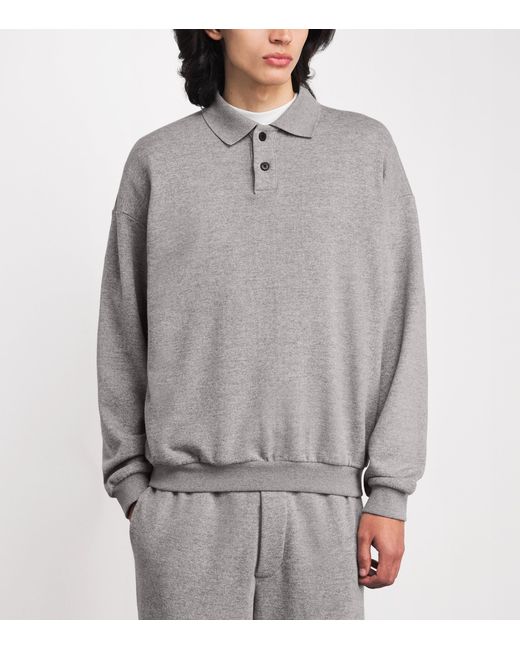 The Row Gray Ry Cotton Collared Sweater for men