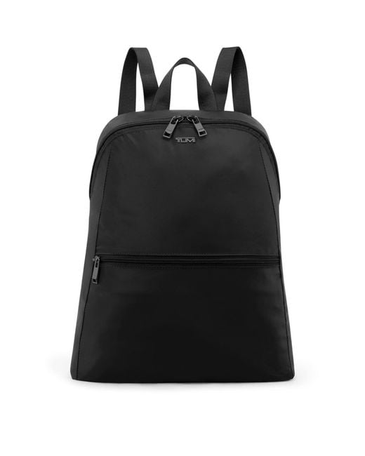Tumi Black Just In Case Double-zip Branded Nylon Backpack