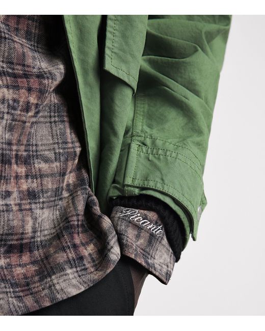 Picante Gray Cotton Bleached Check Rocco Shirt for men