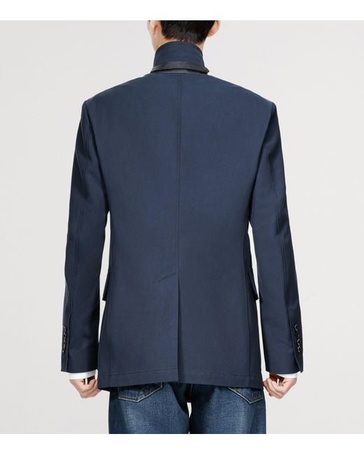Tom Ford Blue Zip-Up Blazer for men