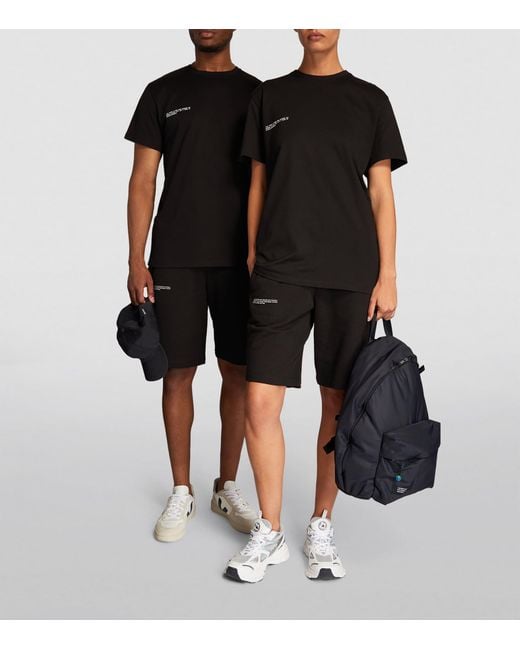 PANGAIA Black Organic Cotton 365 Long Sweatshorts for men