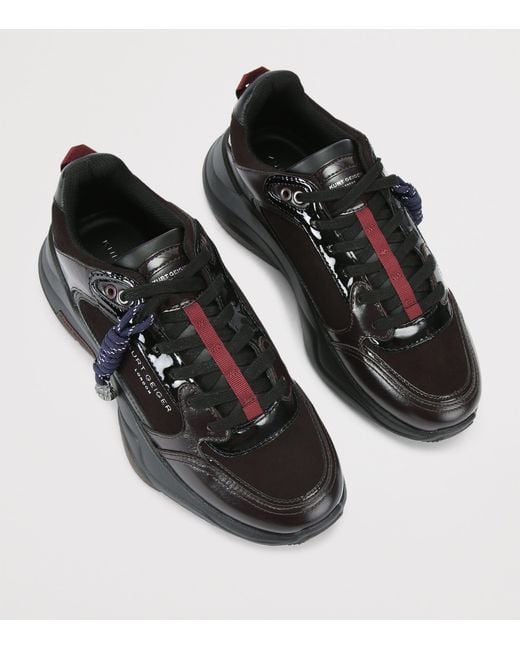 Kurt Geiger Black Leather Royston Sneakers for men