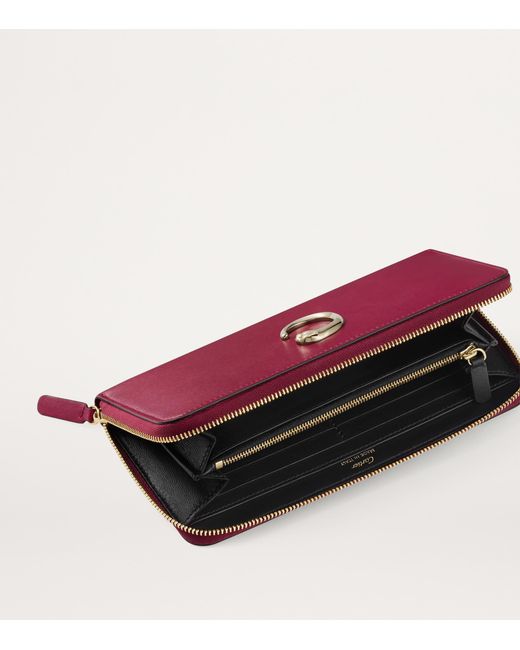 Cartier Red Calfskin Panthère De Wallet