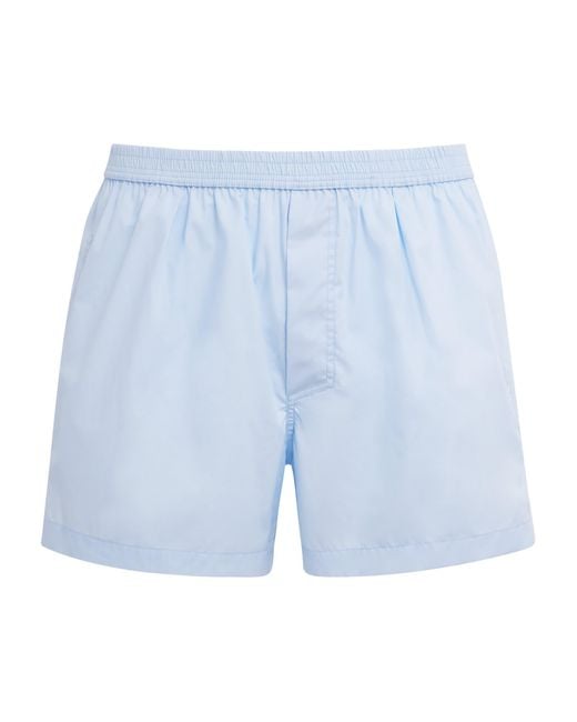 Tom Ford Blue Cotton Woven Boxers for men