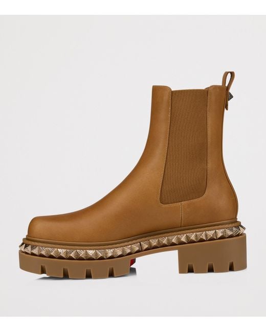 Christian Louboutin Brown St Emilia Pyraclou Leather Chelsea Boots